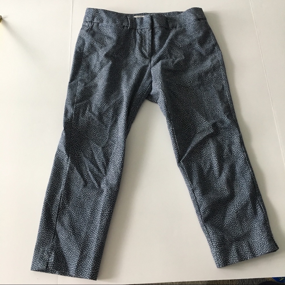 LOFT Blue Patterned Cropped Pants